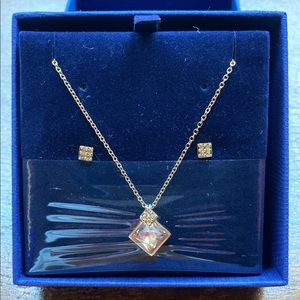 Honey Set Necklace & Pierced Earrings by Swarovski